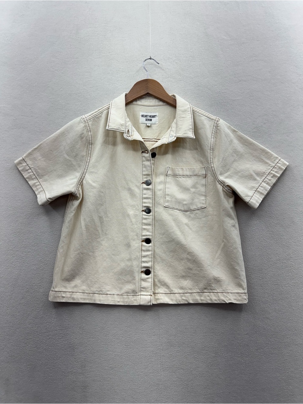 Velvet Heart Denim Women’s Small Cotton Short Sleeve Shirt